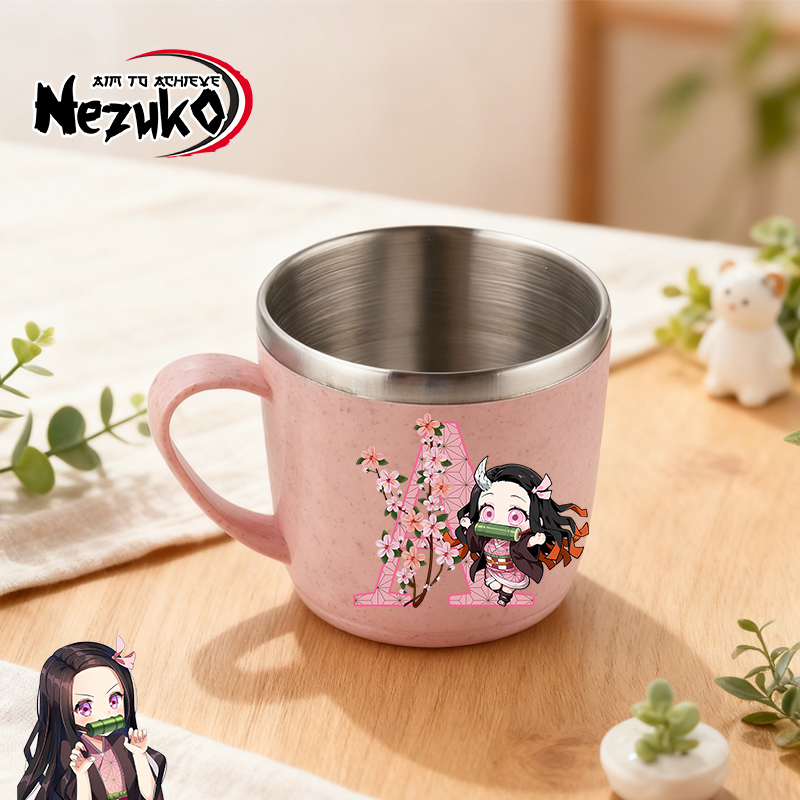 Coffee Tea Name - 악마 슬레이어 스테인레스 스틸 워터 컵