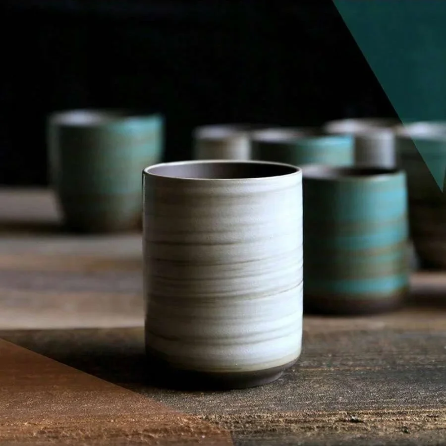 Xbloom Coffee Tea - 손으로 그린 ​​Crackle Glaze 석기 머그잔,