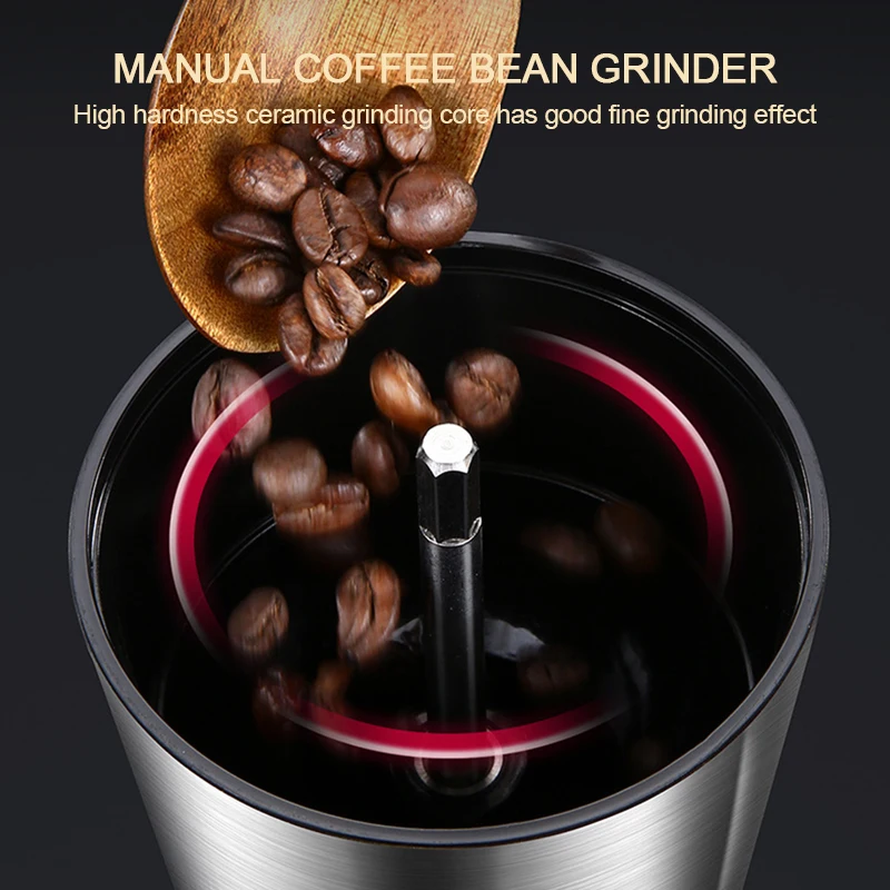 8단계 조절 가능한 수동 커피 그라인더, 세라믹 버링이 - Burr Hand Grinder 리뷰 및 가격