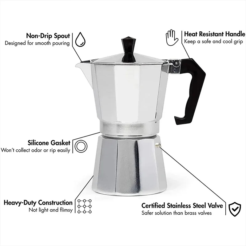 모카포트 이탈리아 커피 머신 에스프레소 알루미늄 가이저 - Moka Pot Stove 리뷰 및 가격